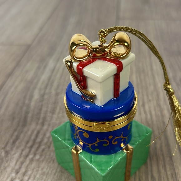 Perfect Lenox Hinged Christmas Gift Boxes Ornament Trinket Box - Picture 2 of 8